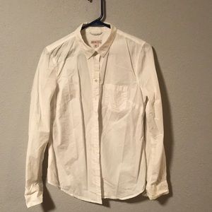 Simple white button down